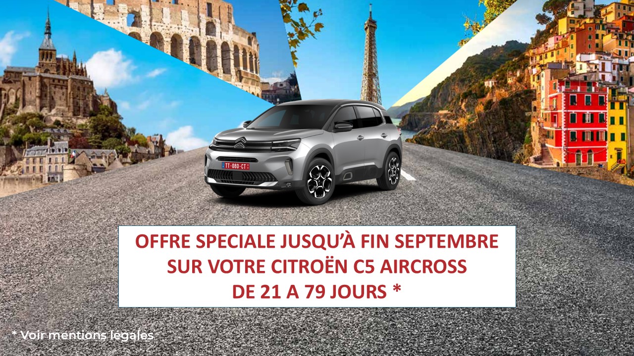 Pour une livraison du 06 août 2025 au 30 septembre 2025, bénéficiez de 350€ sur vos contrats de 21 à 79 jours